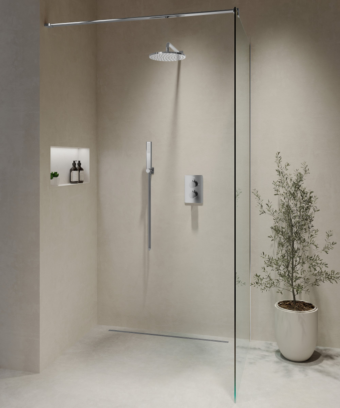 Set miscelatore doccia termostatico a incasso Cromato - Fiumina