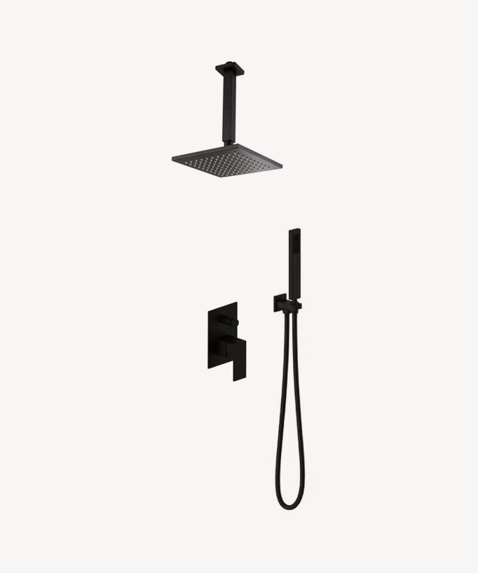 Miscelatore per doccia a soffitto nero - Sirius
