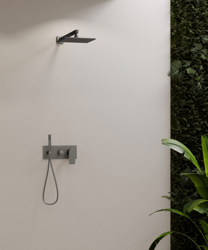 Miscelatore per doccia in metallo canna di fucile - Nunki - small