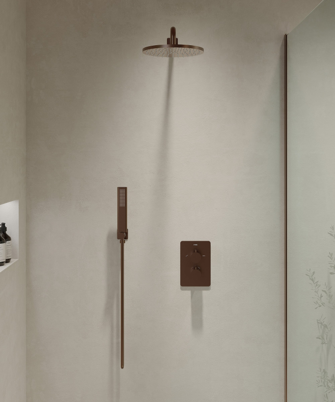 Set miscelatore doccia termostatico incasso - Fiumina