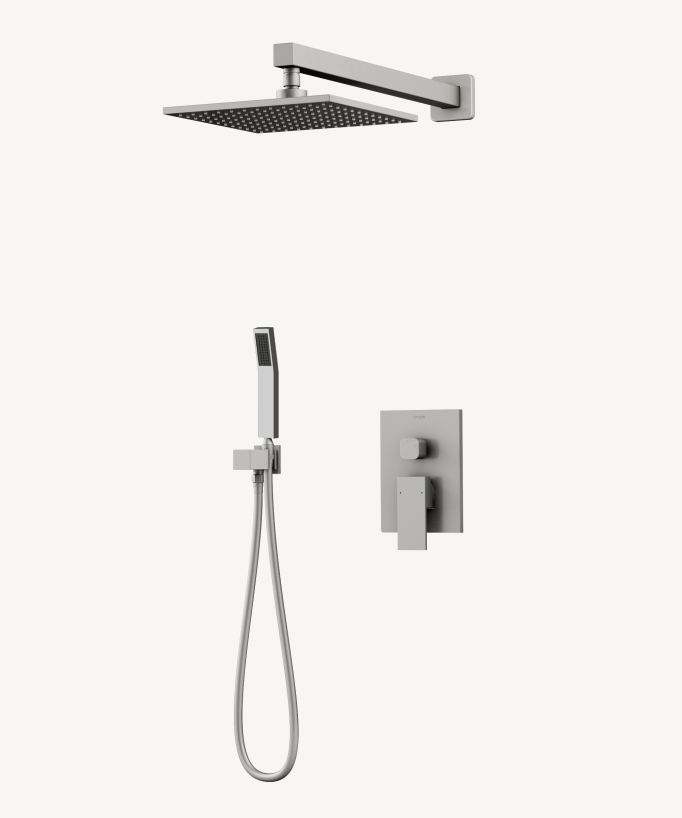 Composizione Miscelatore da incasso per doccia Nichel spazzolato - Sirius - small