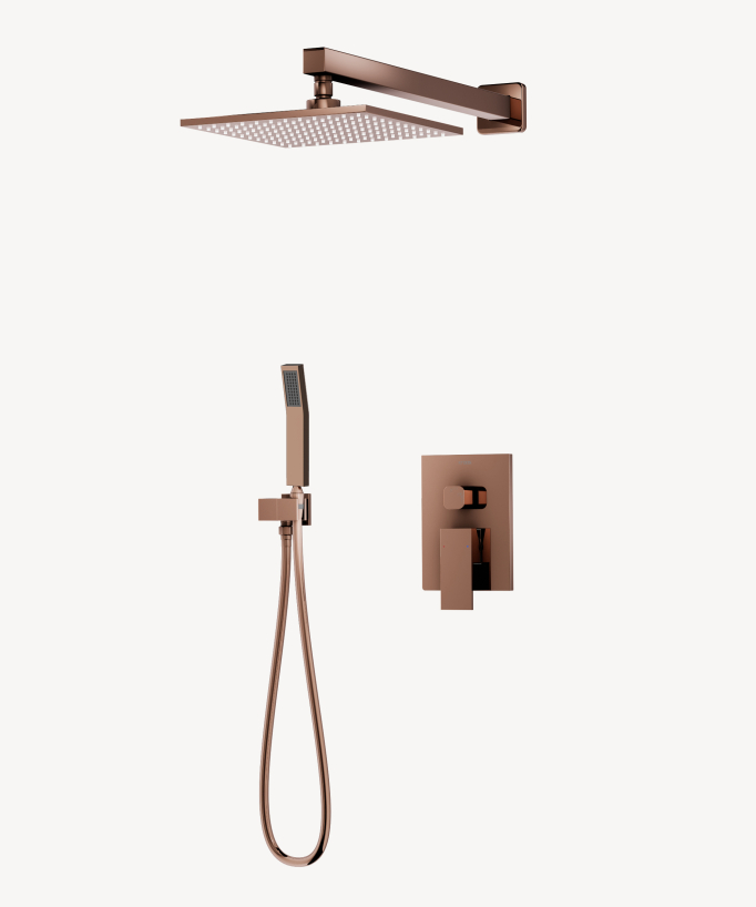 Miscelatore da incasso per doccia oro rosa - Sirius - small