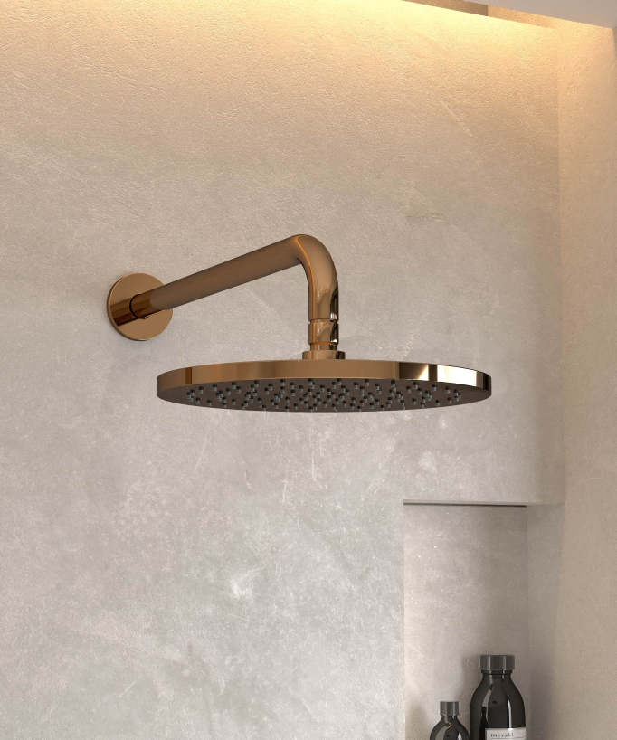 Colonna doccia e vasca a incasso Oro rosa - Corbeau