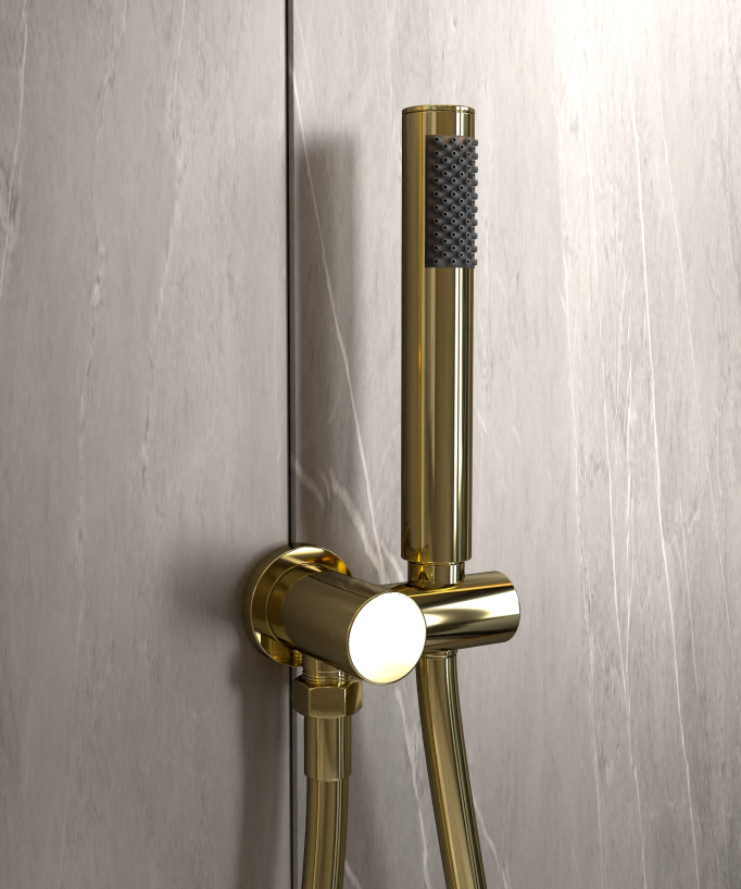 Colonna doccia e vasca a incasso Oro - Corbeau