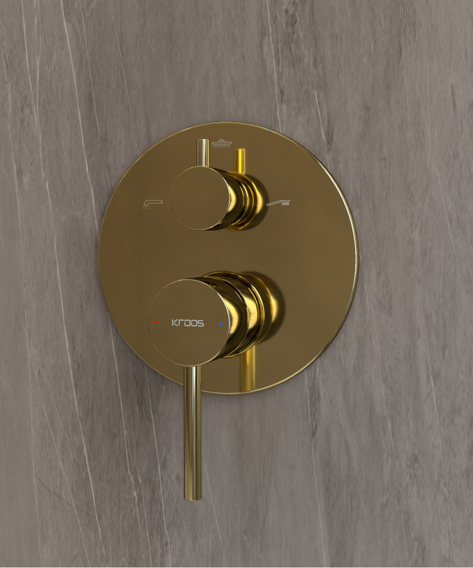 Colonna doccia e vasca a incasso Oro - Corbeau