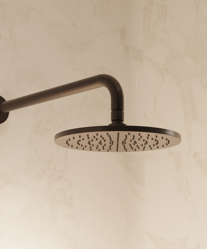 Colonna doccia incasso 3 fori Moka spazzolato - Corbeau