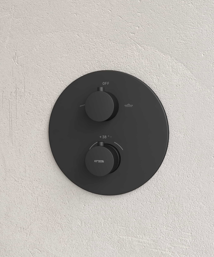 Pacchetto doccia termostatico nero - Corbeau