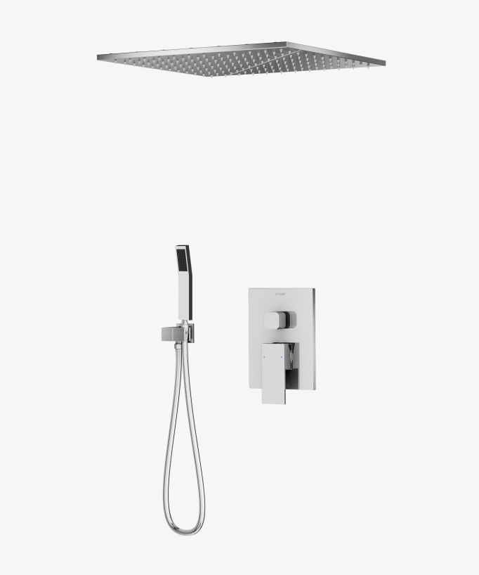 Gruppo doccia a soffitto Cromo - Sirius - small
