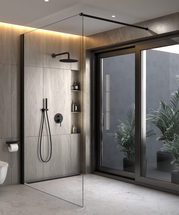 Miscelatore da incasso per doccia Nero - Corbeau