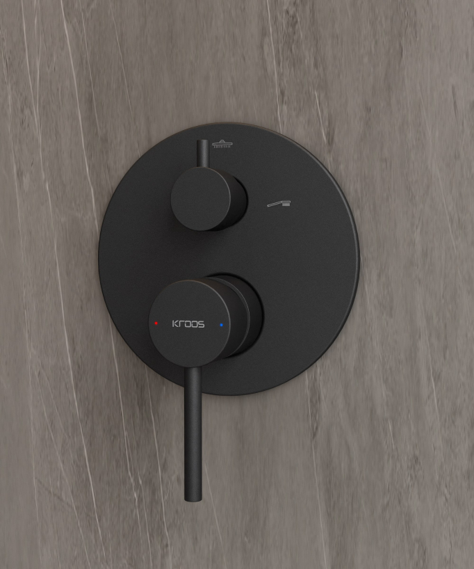 Miscelatore da incasso per doccia Nero - Corbeau