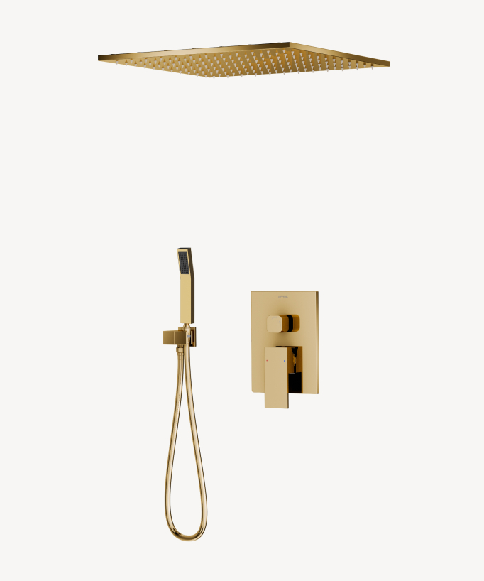 Unità doccia a soffitto in oro - Sirius - small