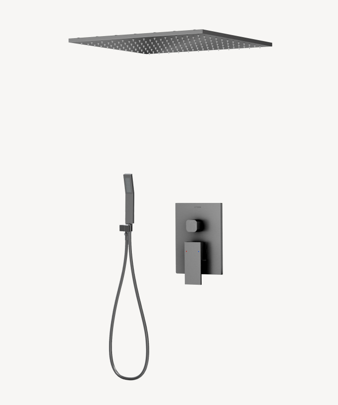 Unità doccia a soffitto in metallo canna di fucile - Sirius - small