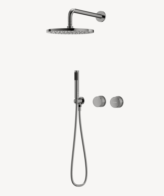 Set doccia incasso senza regolazione di portata Cromato - Leros