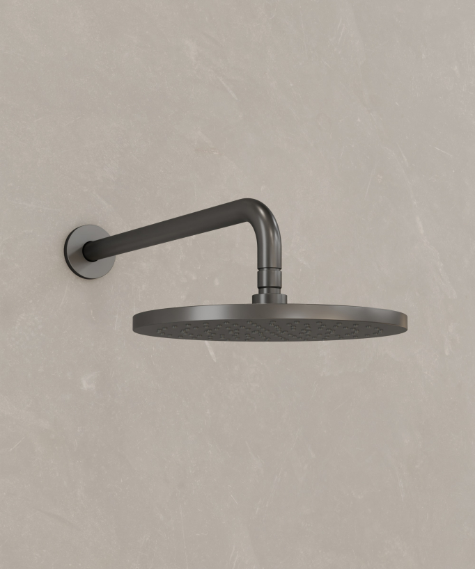 Set doccia incasso senza regolazione di portata Gun metal - Leros