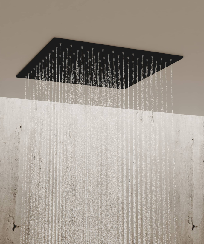 Gruppo doccia a soffitto nero - Sirius