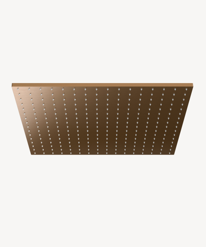 Cielo doccia termostatico incassato soffitto 500 mm, 3 getti corpo Oro rosa - Sirius