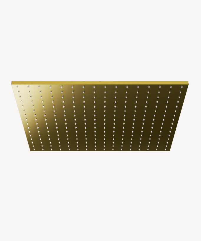 Cielo doccia termostatico incassato soffitto 500 mm, 3 getti corpo Oro - Sirius