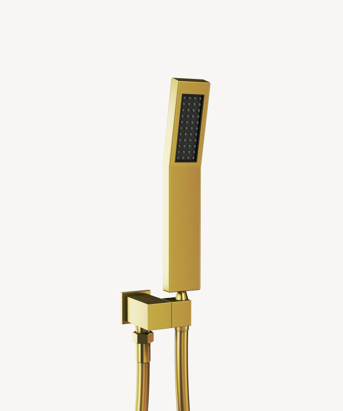 Cielo doccia termostatico incassato soffitto 500 mm, 3 getti corpo Oro - Sirius