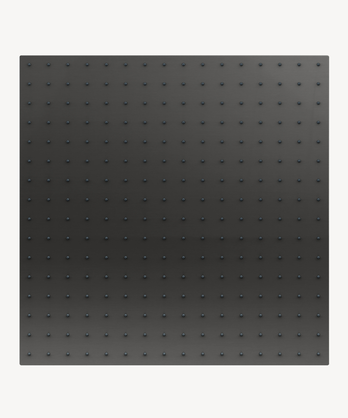 Cielo doccia termostatico incassato soffitto 500 mm, 3 getti corpo Gun metal - Sirius