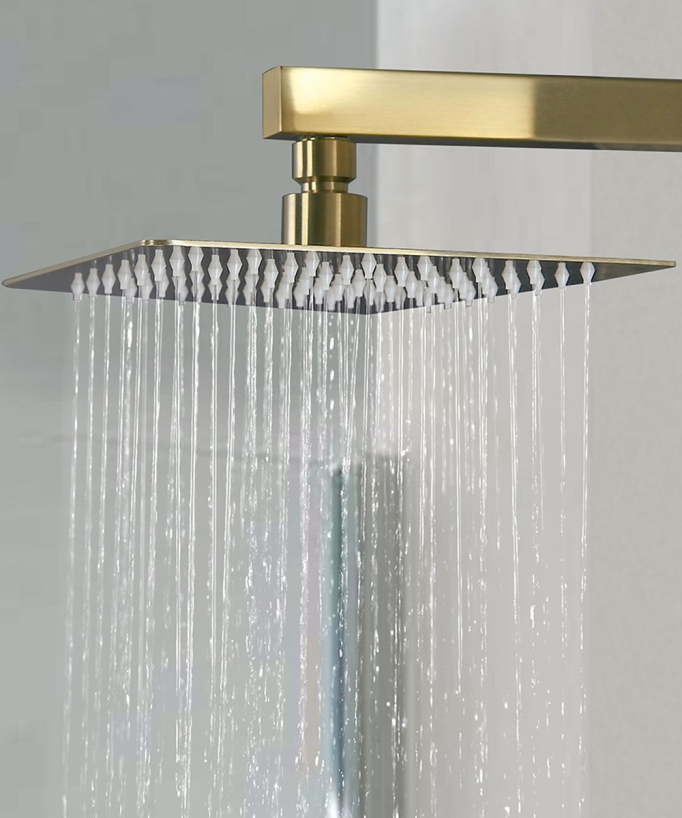 Gruppo doccia, miscelatore a 3 maniglie Oro spazzolato - Sirius