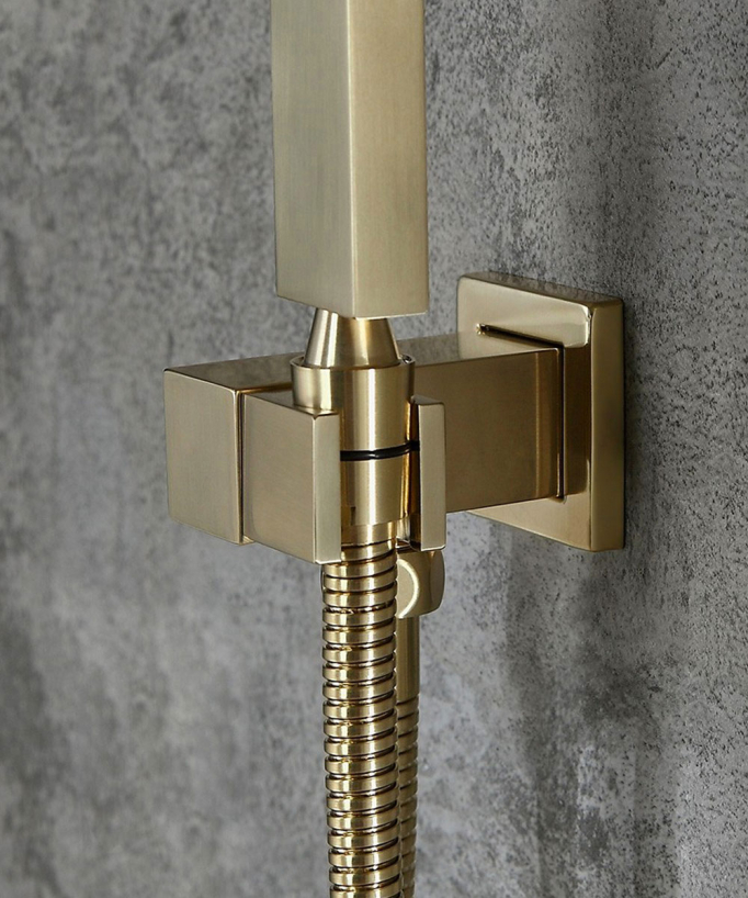 Gruppo doccia, miscelatore a 3 maniglie Oro spazzolato - Sirius