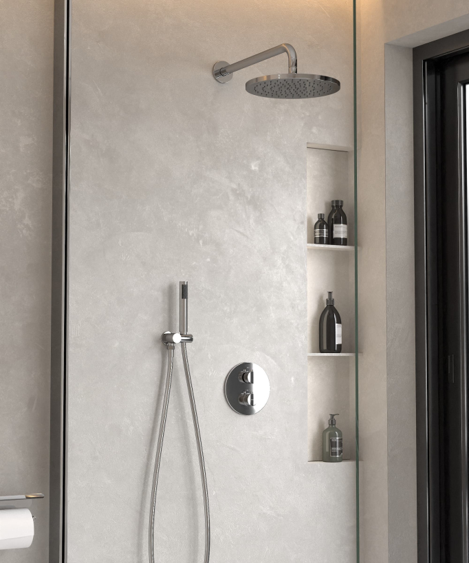 Pacchetto doccia termostatico cromato - Corbeau - small