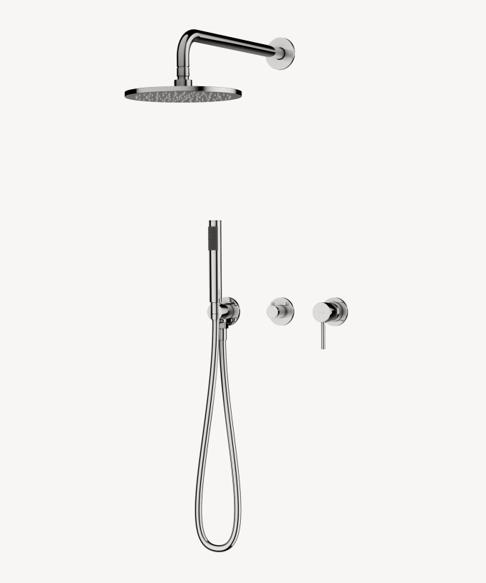 Colonna doccia incasso 3 fori Cromato - Corbeau