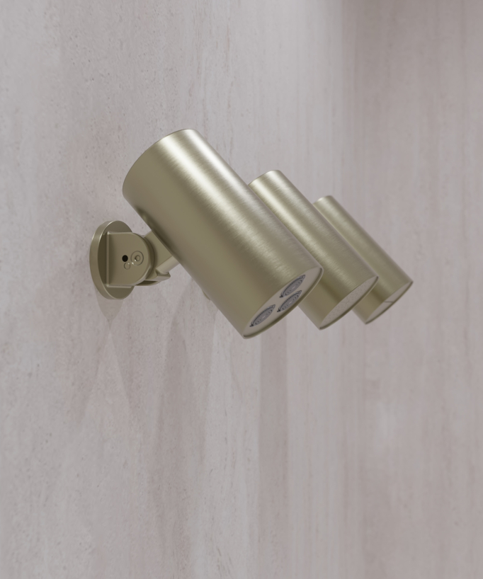 Set miscelatore termostatico multi-spray con soffione orientabile Oro spazzolato - Corbeau