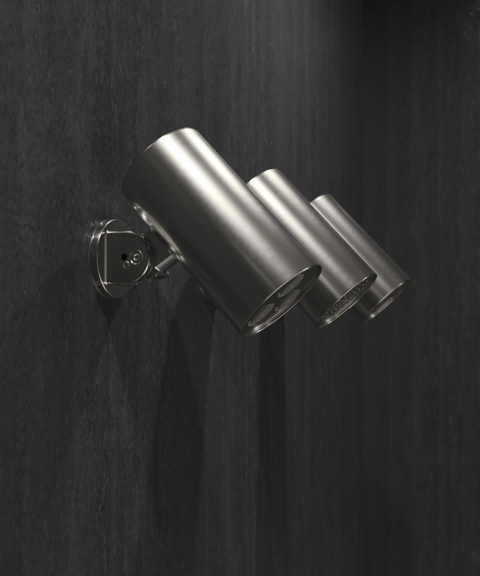 Set miscelatore termostatico multi-spray con soffione orientabile - Corbeau