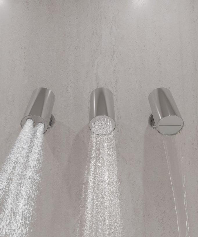 Set miscelatore termostatico multispray con doccetta orientabile Cromato - Corbeau