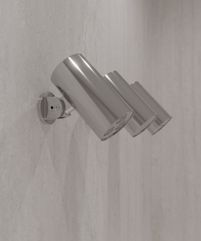 Set miscelatore termostatico multispray con doccetta orientabile Cromato - Corbeau