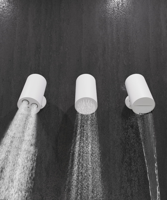 Set miscelatore termostatico multi-spray con soffione orientabile - Corbeau