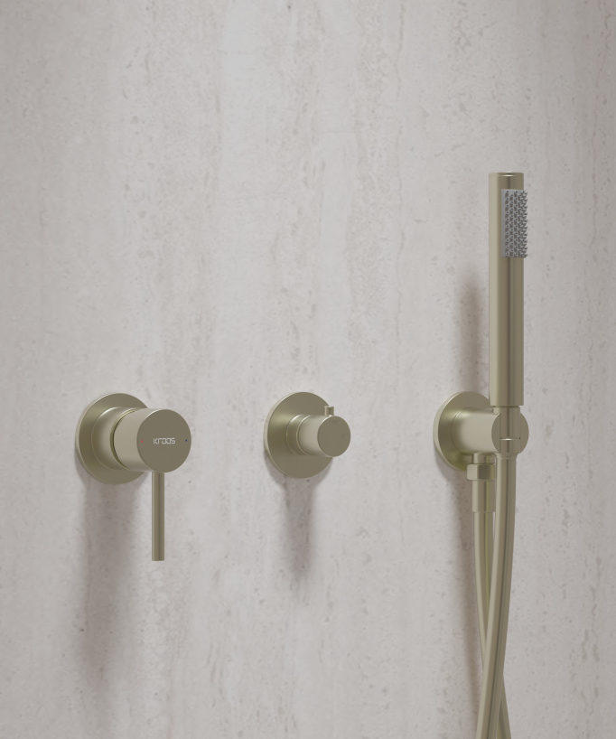 Kit doccia con soffione pioggia circolare - Corbeau