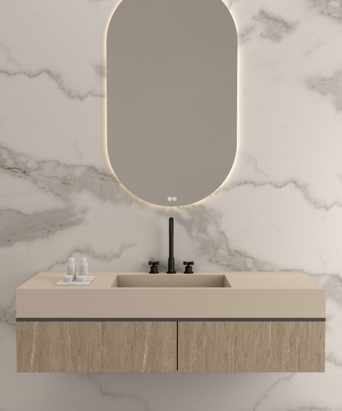 Miscelatore lavabo da appoggio nero - Corbeau