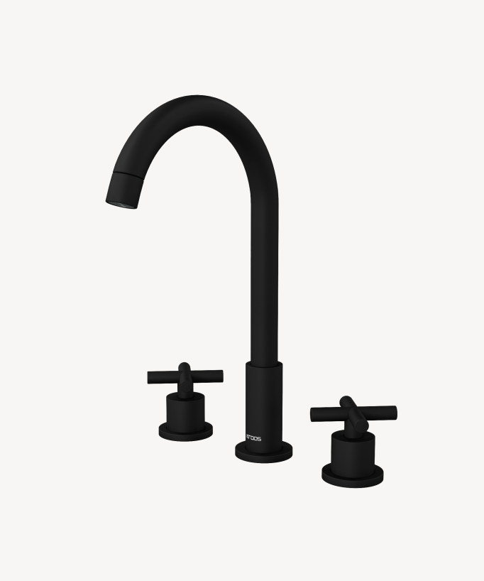 Miscelatore lavabo da appoggio nero - Corbeau - small