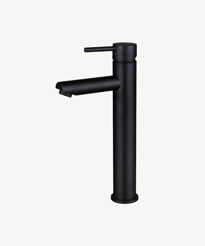 Miscelatore lavabo alto in ottone nero - Corbeau