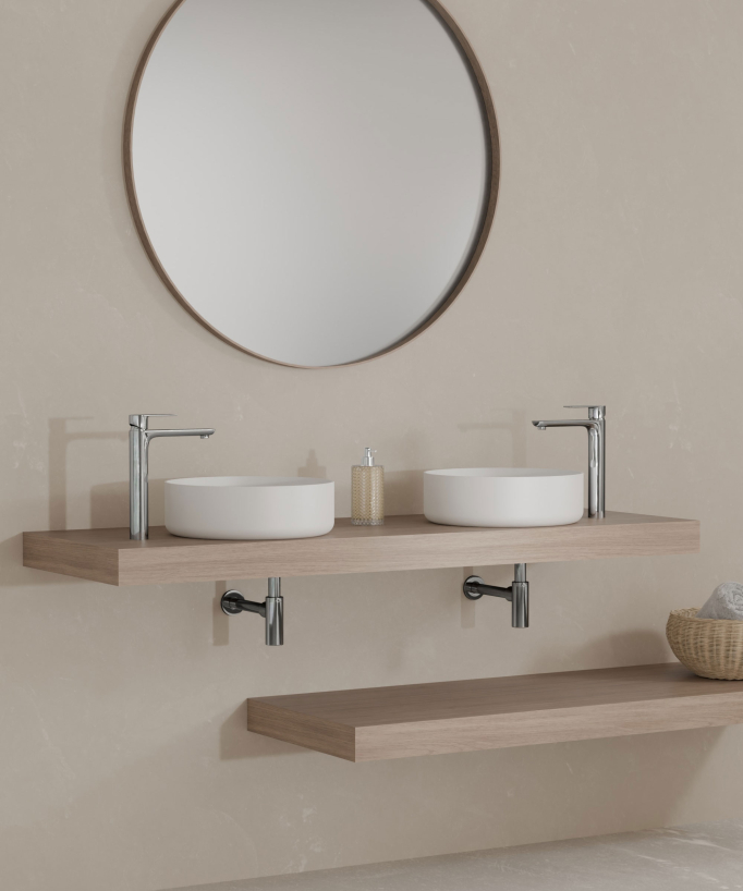 Rubinetto miscelatore lavabo cromato - Nunki