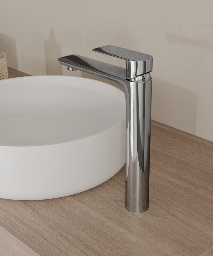 Rubinetto miscelatore lavabo cromato - Nunki