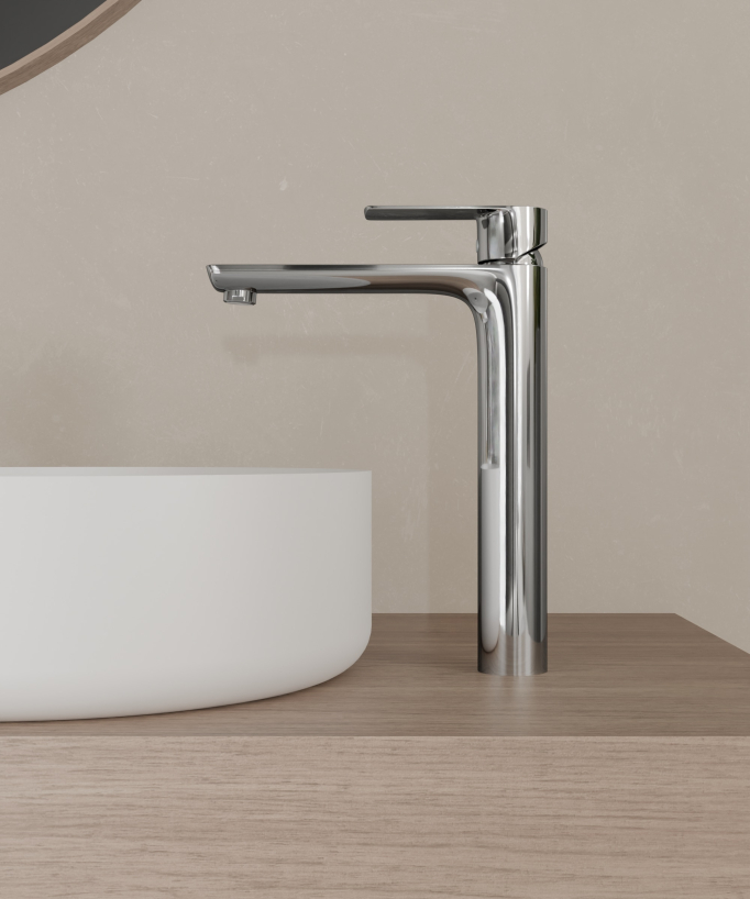 Rubinetto miscelatore lavabo cromato - Nunki