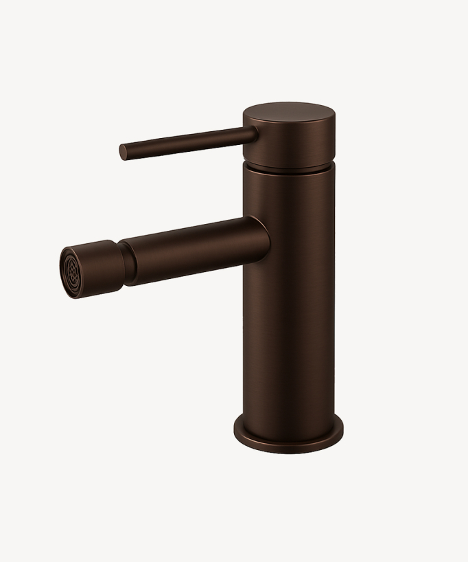 Miscelatore bidet monoforo Moka spazzolato - Corbeau