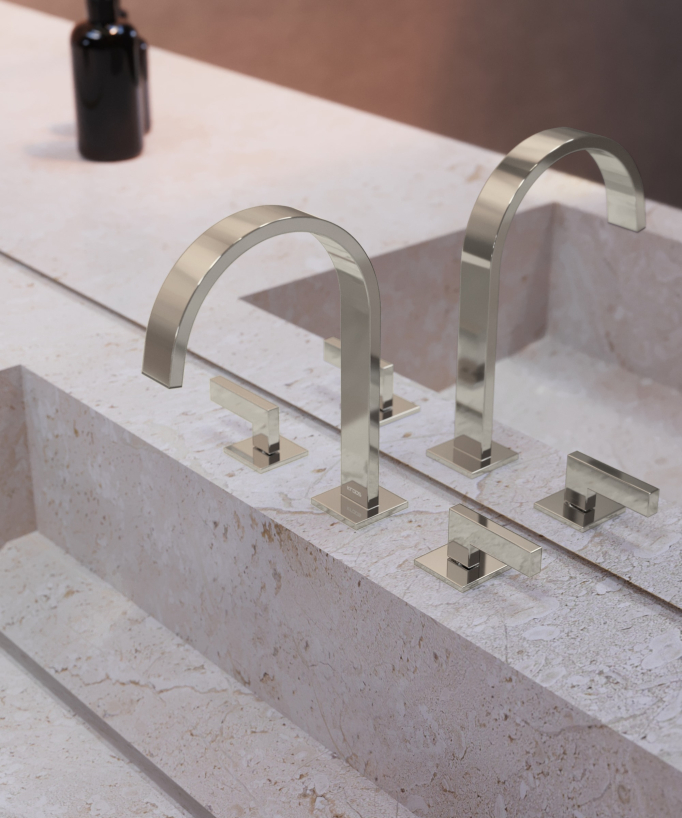 Rubinetto lavabo 3 fori Champagne - Fiumina