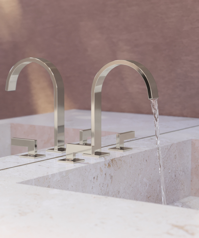 Rubinetto lavabo 3 fori Champagne - Fiumina