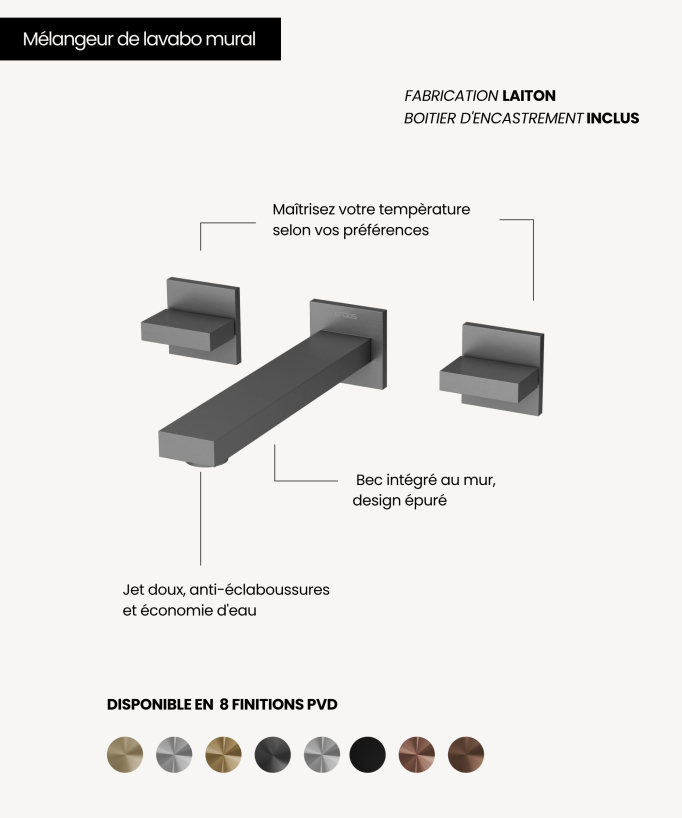 Miscelatore lavabo incasso - Sirius