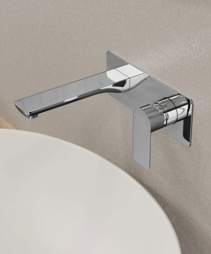 Miscelatore lavabo da incasso cromato - Nunki