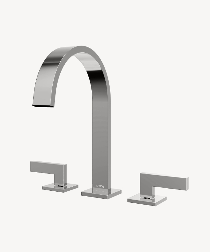 Rubinetto lavabo miscelatore a 3 fori - Cromato