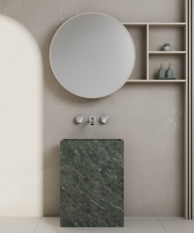 Rubinetto miscelatore a muro per lavabo Cromato - Leros