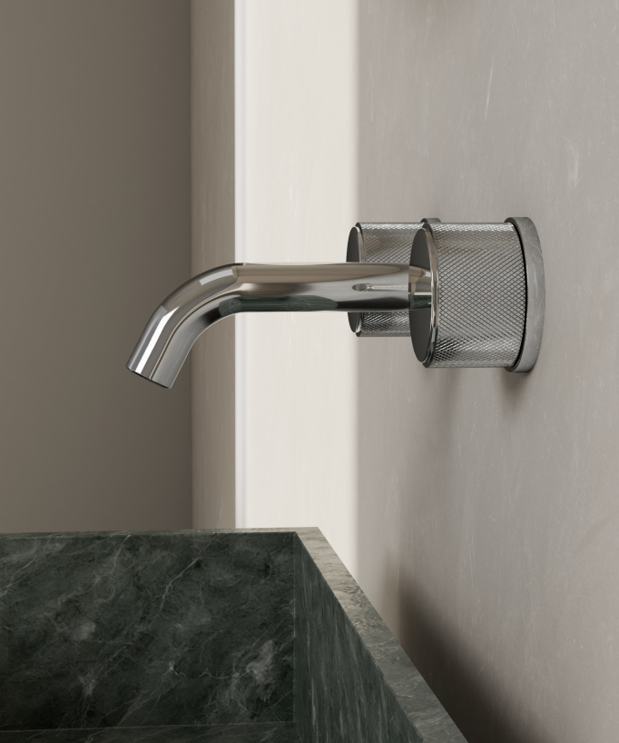 Rubinetto miscelatore a muro per lavabo Cromato - Leros