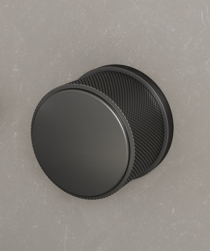 Rubinetto miscelatore a muro per lavabo Gun metal - Leros