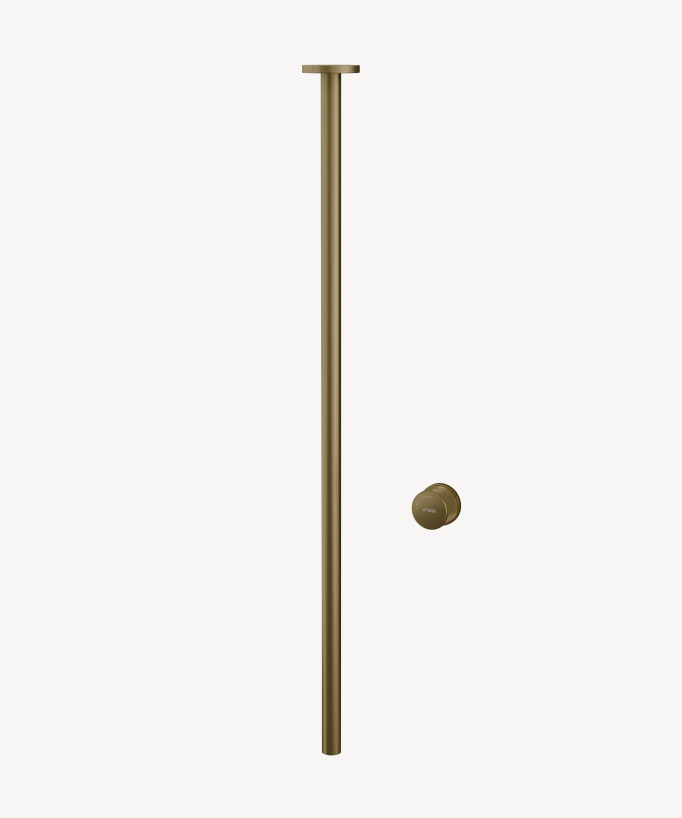 Miscelatore lavabo sospeso a soffitto senza regolazione portata Oro spazzolato - Leros