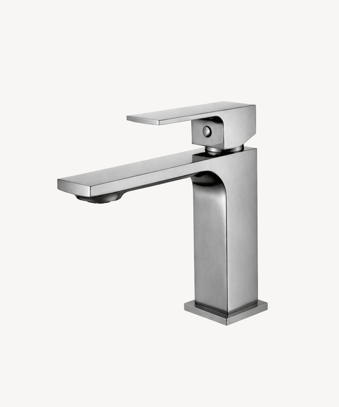 Rubinetto miscelatore lavabo nichel spazzolato - Sirius - small